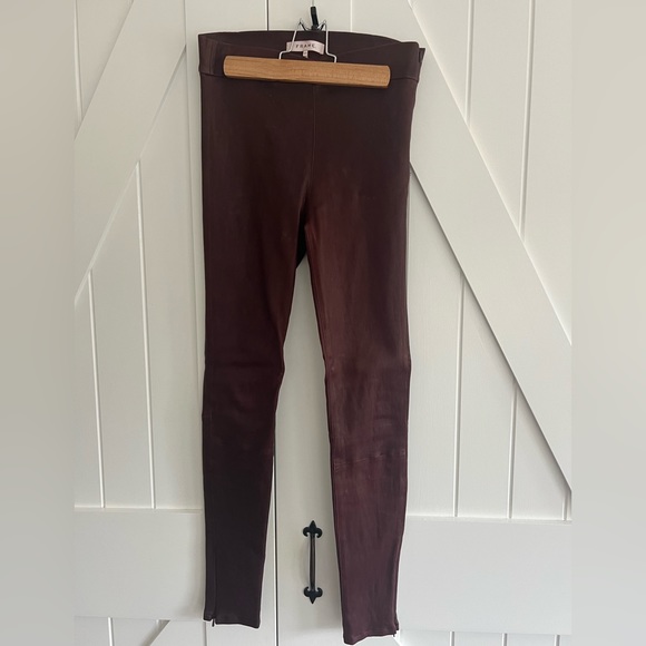 FRAME  LAMBSKIN LEATHER LE SKINNY LEGGINGS PANTS - Picture 4 of 5
